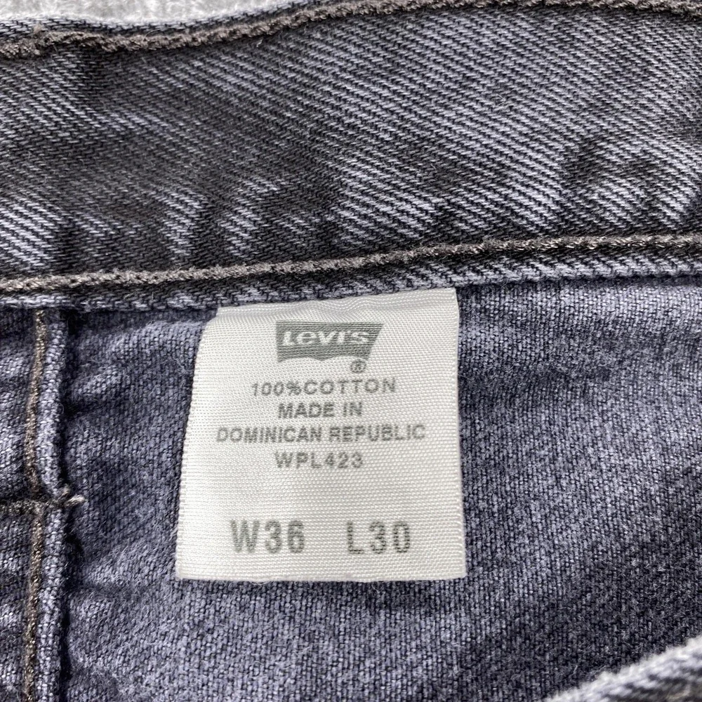 Vintage Levis 501 Jeans Mens 36x30 Fit 34x29 Black‎ Straight Leg Button Fly